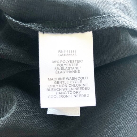 LAUREN RALPH LAUREN Black White Midi Short Sleeve Shift Dress Womens 4 - Picture 5 of 8